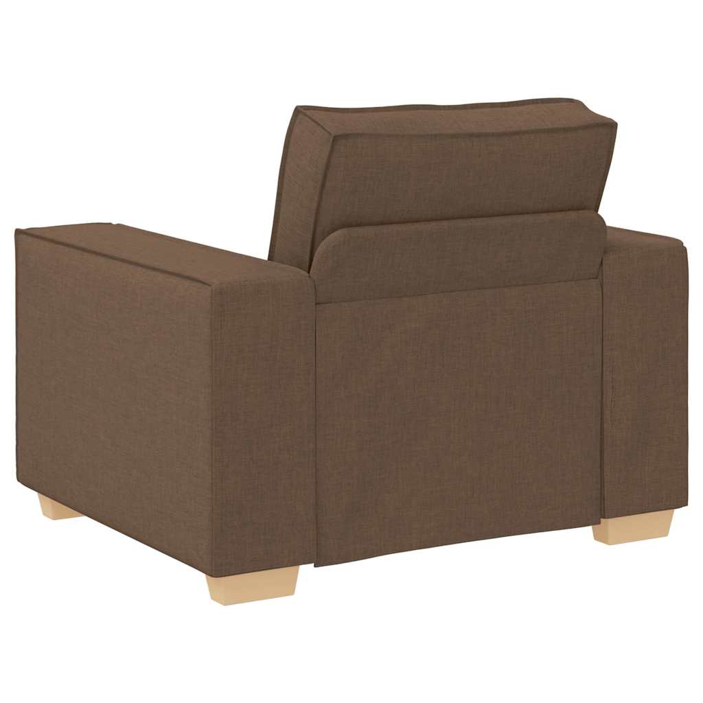Divano 3 pcs Marrone 220 x 80 x 84 cm Tessuto misto lino | homemem39