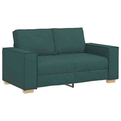 Divano 3 pcs Verde Scuro 220 x 80 x 84 cm Tessuto misto lino | homemem39