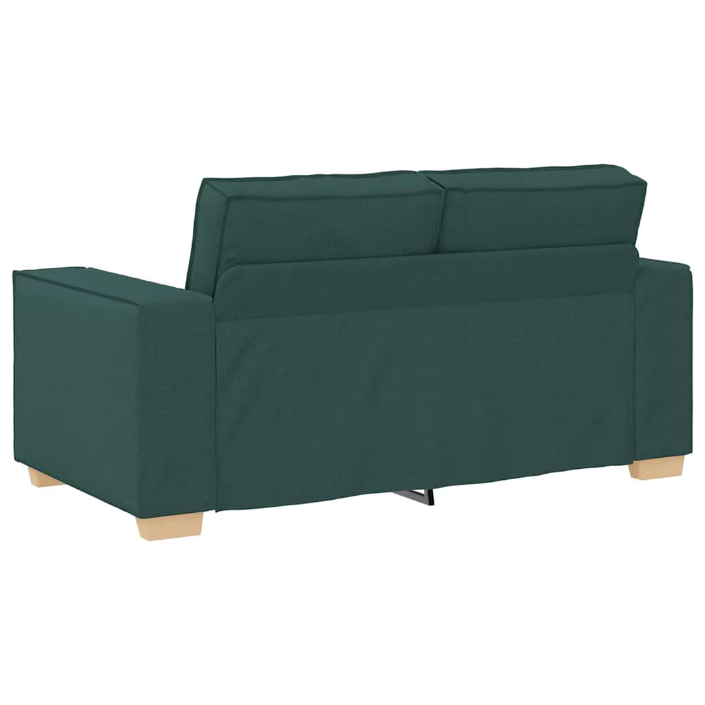 Divano 3 pcs Verde Scuro 220 x 80 x 84 cm Tessuto misto lino | homemem39