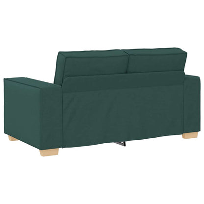 Divano 3 pcs Verde Scuro 220 x 80 x 84 cm Tessuto misto lino | homemem39