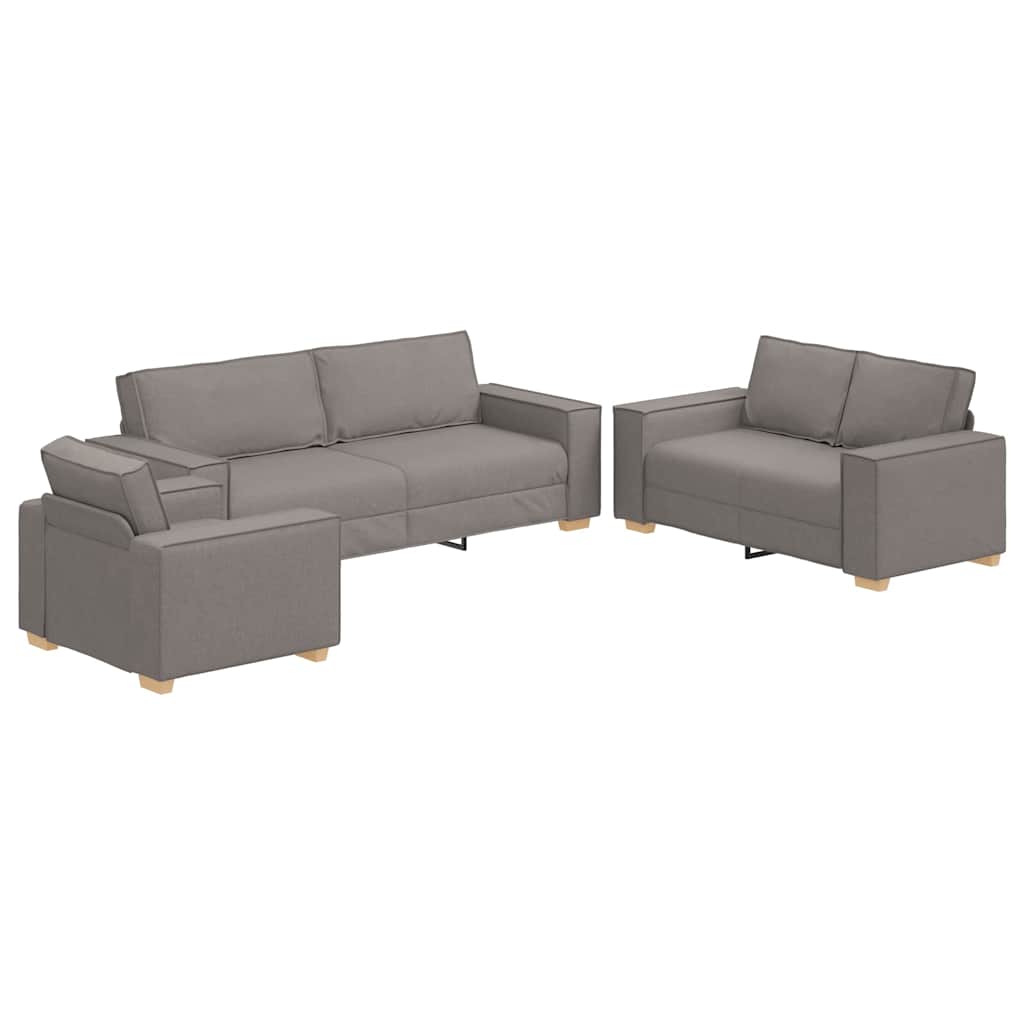 Set di divani con cuscino 3 pcs Talpa 220 x 78 x 84 cm Tessuto - homemem39