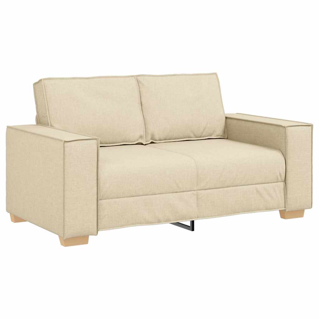 Divano 3 pcs Crema 220 x 80 x 84 cm Tessuto misto lino | homemem39