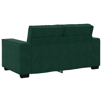 Set di Divani 3 pz con Cuscini Verde scuro in Velluto | homemem39