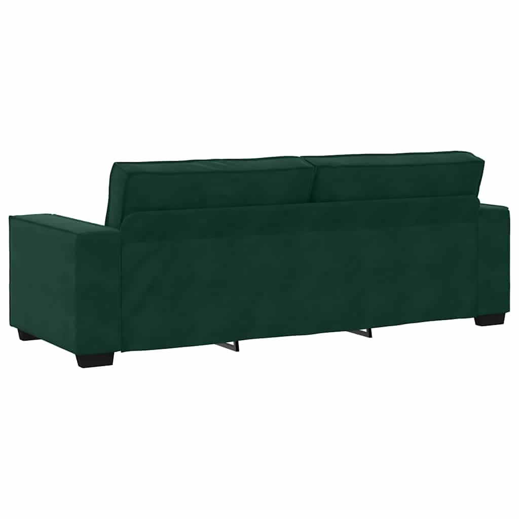 Set di Divani 3 pz con Cuscini Verde scuro in Velluto | homemem39