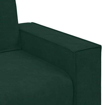 Set di Divani 3 pz con Cuscini Verde scuro in Velluto | homemem39