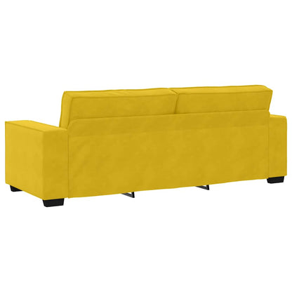 Set di Divani 3 pz con Cuscini giallo in Velluto | homemem39