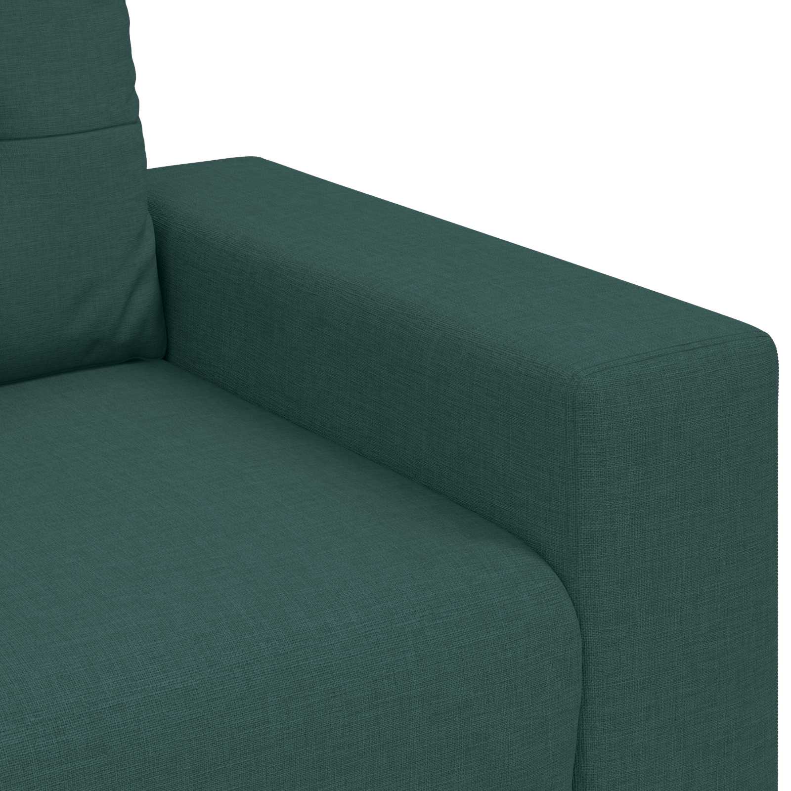 Divano 3 pcs Verde Scuro 221 x 80 x 80 cm Tessuto misto lino | homemem39