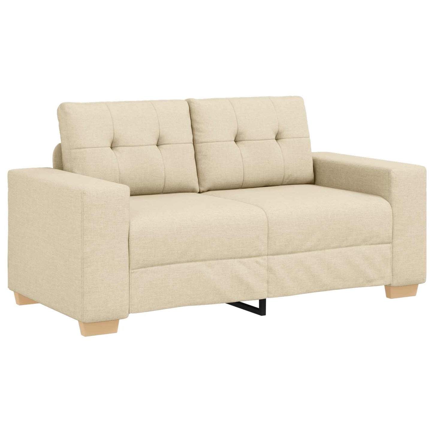 Divano 3 pcs Crema 221 x 80 x 80 cm Tessuto misto lino | homemem39