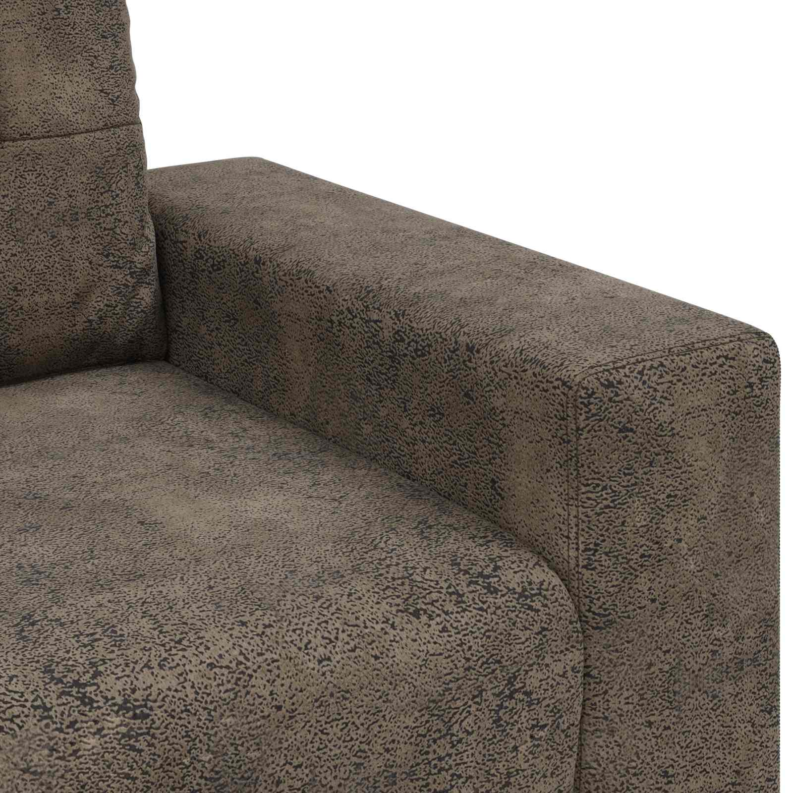 Divano 3 pcs Grigio scuro 221 x 80 x 80 cm Tessuto misto lino | homemem39