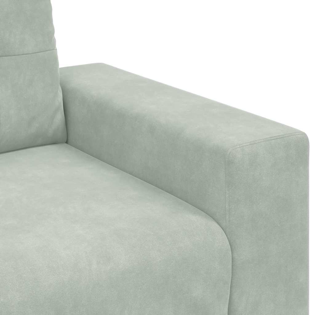 Set di divani 3 pcs Grigio chiaro 221 x 80 x 80 cm Velluto | homemem39