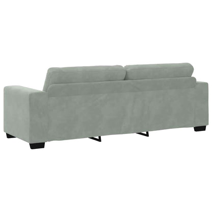 Set di divani con cuscino 3 pcs Grigio 221 x 78 x 80 cm Velluto - homemem39