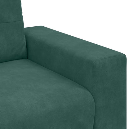 Set di divani 3 pcs Verde Scuro 221 x 80 x 80 cm Velluto