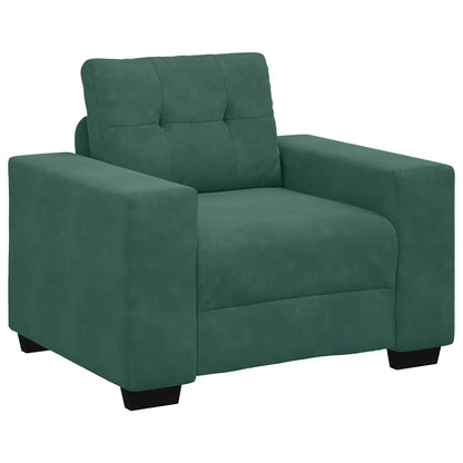 Set di divani 3 pcs Verde Scuro 221 x 80 x 80 cm Velluto | homemem39