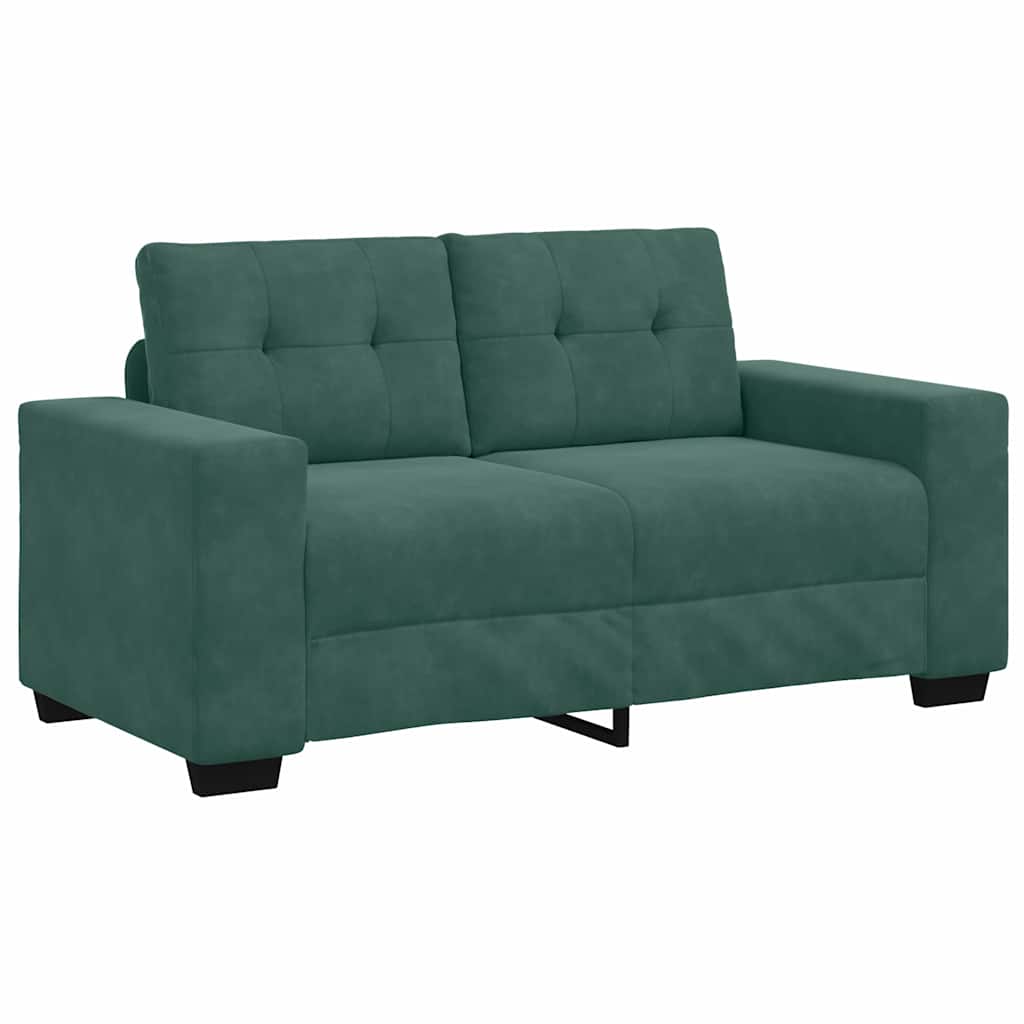 Set di divani 3 pcs Verde Scuro 221 x 80 x 80 cm Velluto | homemem39