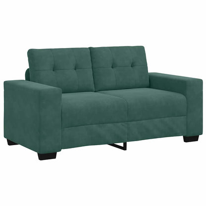 Set di divani 3 pcs Verde Scuro 221 x 80 x 80 cm Velluto | homemem39