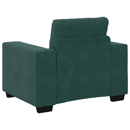 Set di divani 3 pcs Verde Scuro 221 x 80 x 80 cm Velluto | homemem39