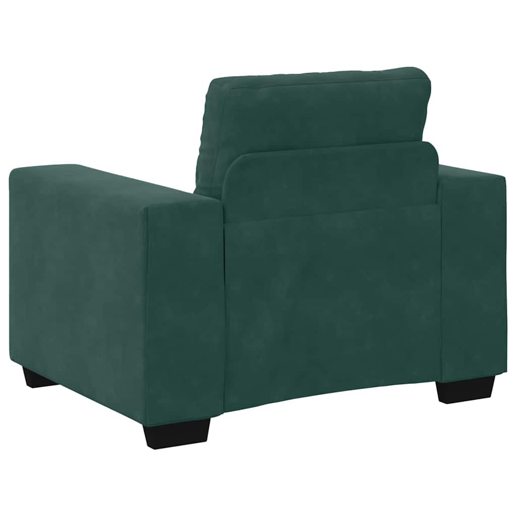 Set di divani 3 pcs Verde Scuro 221 x 80 x 80 cm Velluto