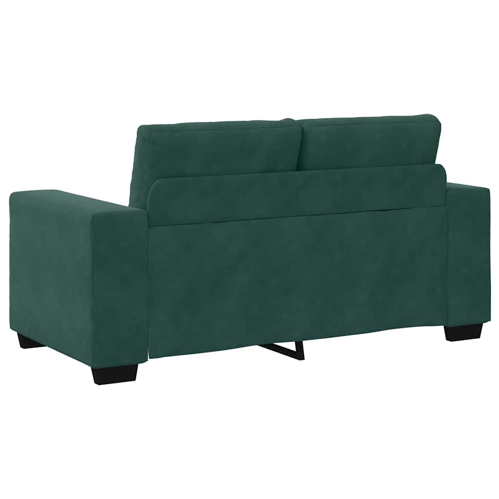 Set di divani 3 pcs Verde Scuro 221 x 80 x 80 cm Velluto | homemem39