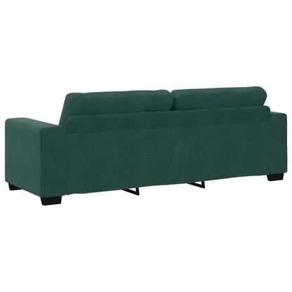 Set di divani 3 pcs Verde Scuro 221 x 80 x 80 cm Velluto | homemem39