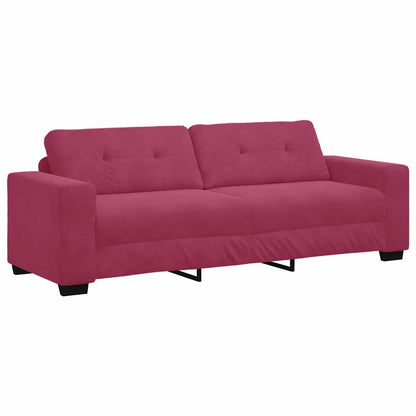 Set di divani 3 pcs Rosso Vino 221 x 78 x 80 cm Velluto - homemem39