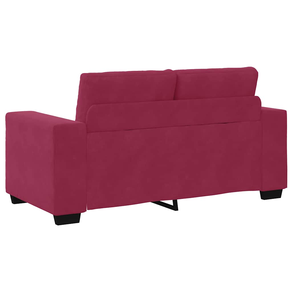 Set di divani 3 pcs Rosso Vino 221 x 78 x 80 cm Velluto - homemem39