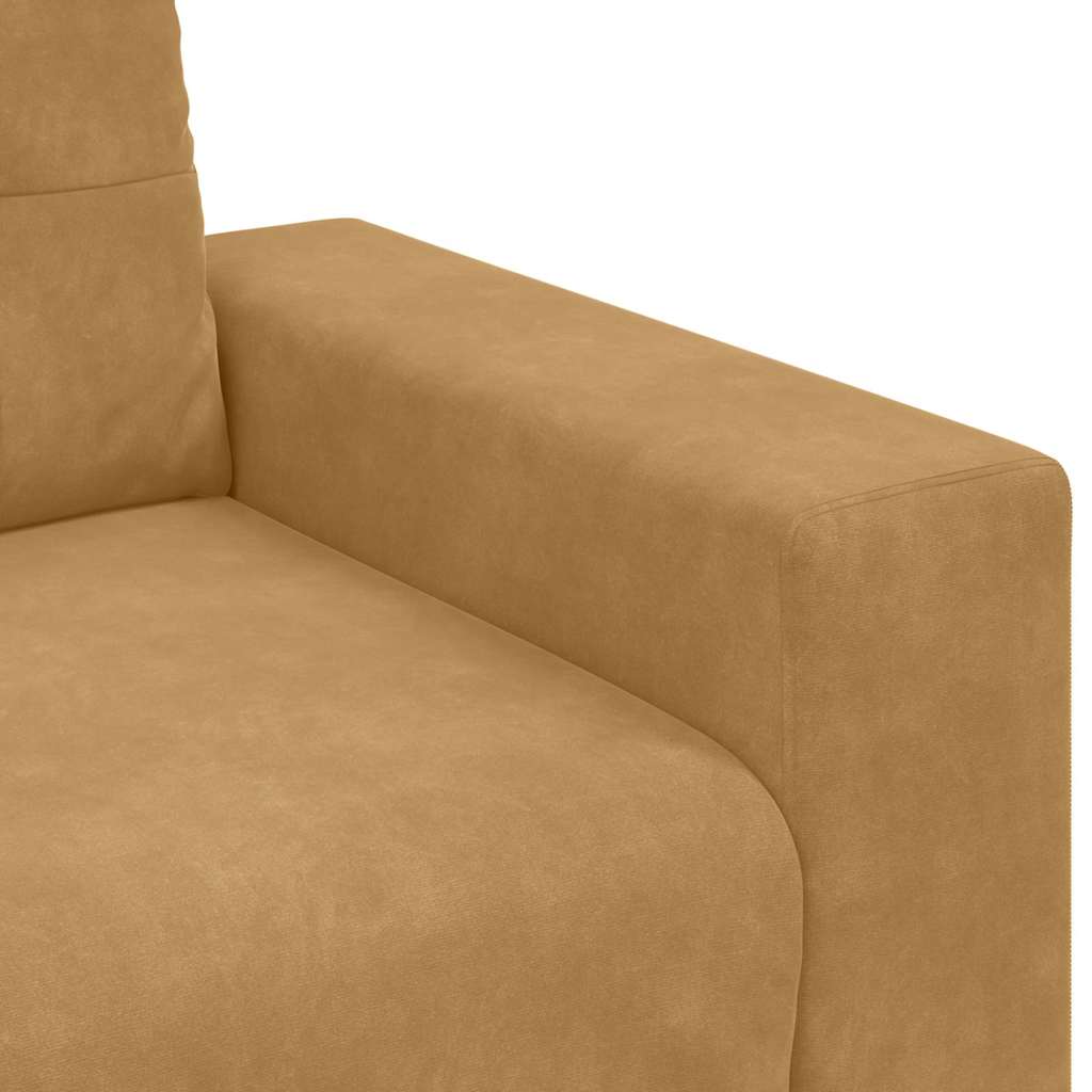 Set di divani 3 pcs Marrone 221 x 80 x 80 cm Velluto | homemem39