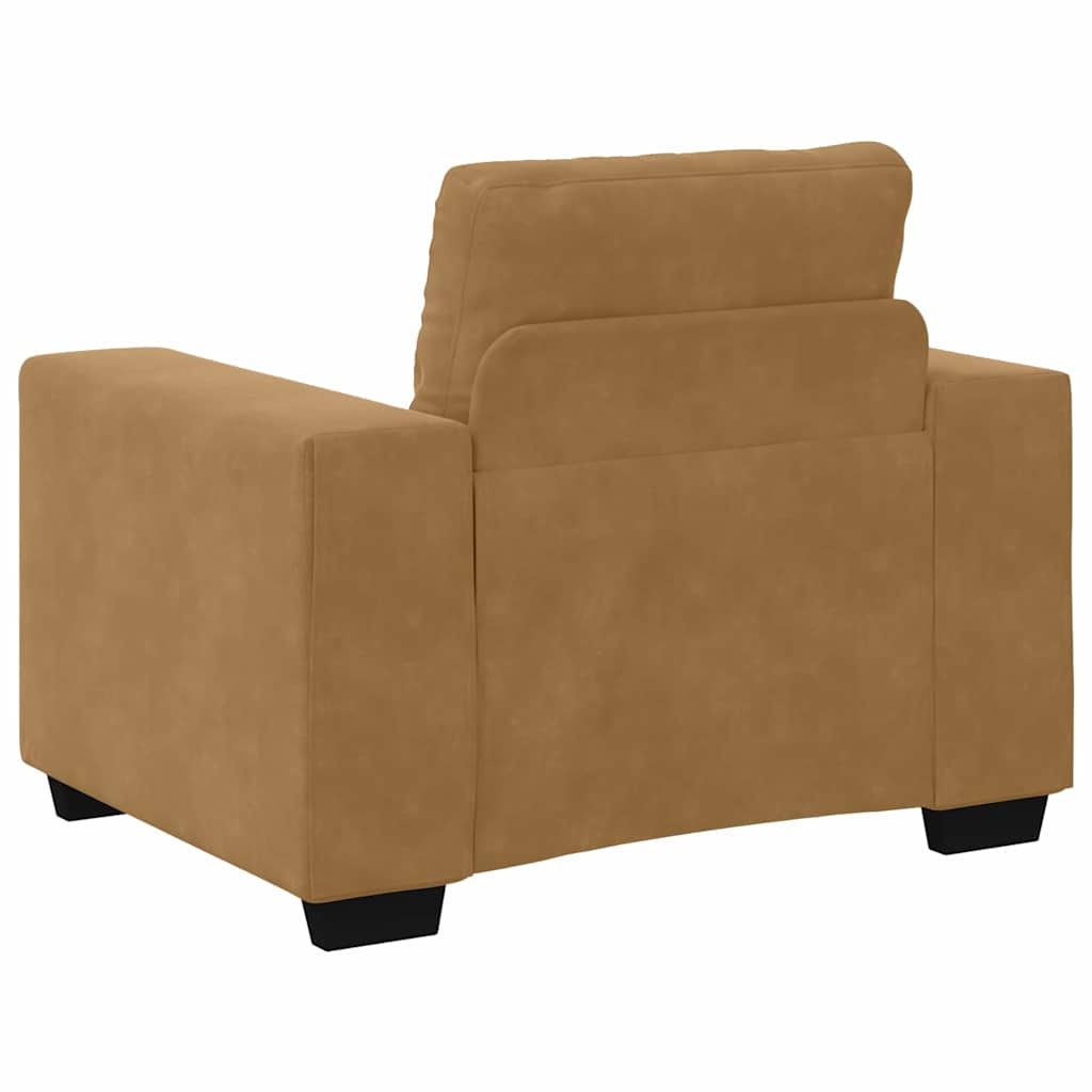 Set di divani 3 pcs Marrone 221 x 80 x 80 cm Velluto
