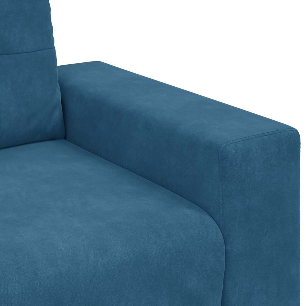 Set di divani 3 pcs Blu 221 x 80 x 80 cm Velluto | homemem39