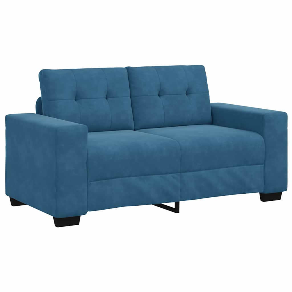 Set di divani 3 pcs Blu 221 x 80 x 80 cm Velluto