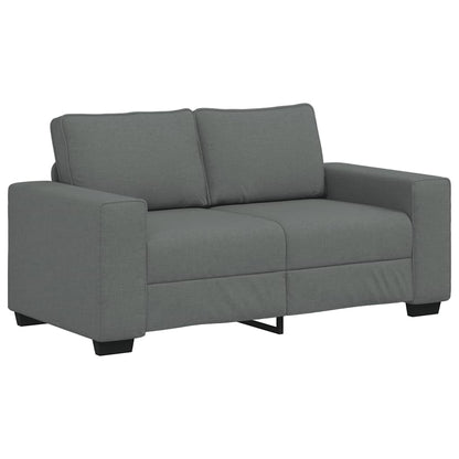 Set di Divani 3 pz con Cuscini Grigio Scuro in Tessuto