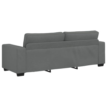 Set di Divani 3 pz con Cuscini Grigio Scuro in Tessuto - homemem39