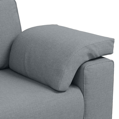Divano 3 pcs Grigio chiaro 219 x 80 x 82 cm Tessuto misto lino | homemem39