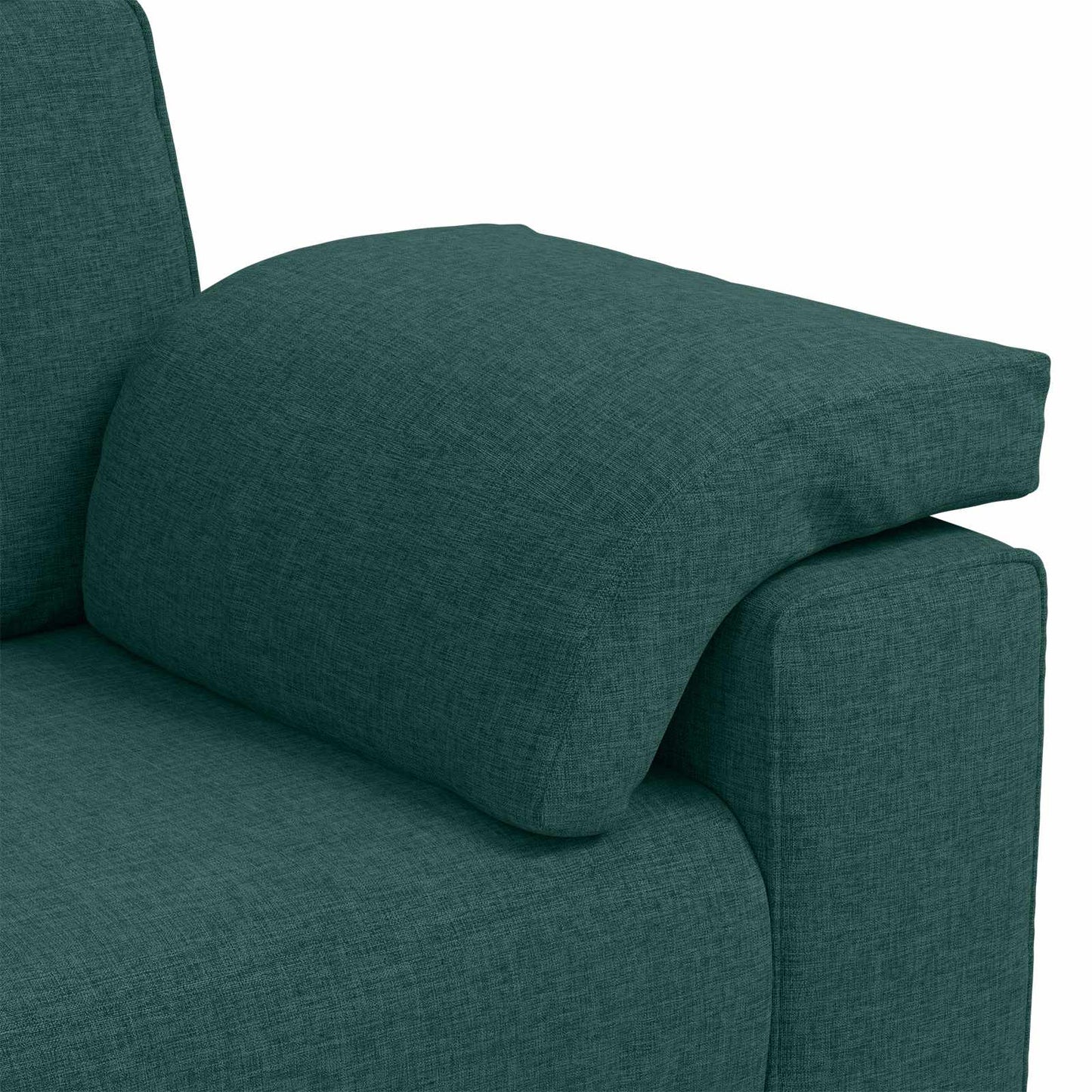 Divano 3 pcs Verde Scuro 219 x 80 x 82 cm Tessuto misto lino | homemem39