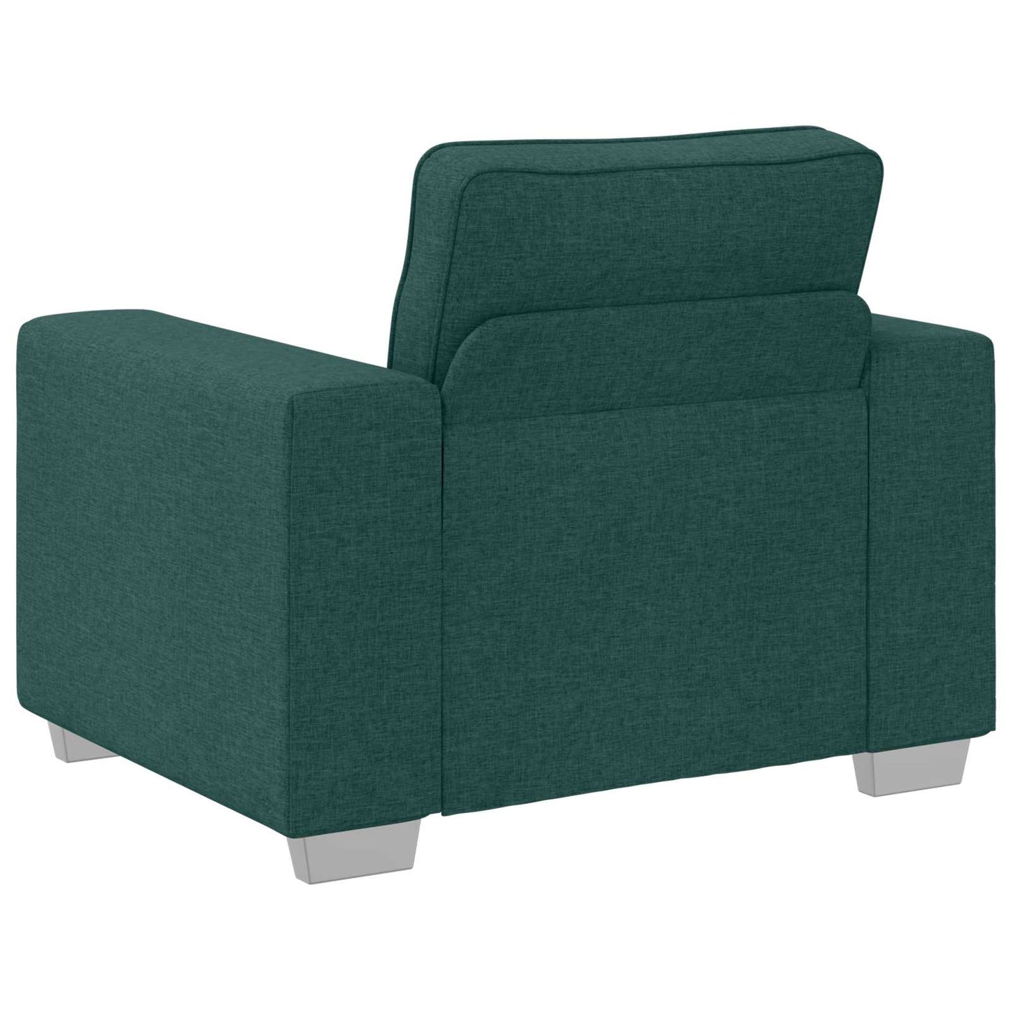 Divano 3 pcs Verde Scuro 219 x 80 x 82 cm Tessuto misto lino