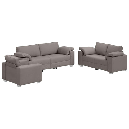 Divano 3 pcs Talpa 219 x 80 x 82 cm Tessuto misto lino