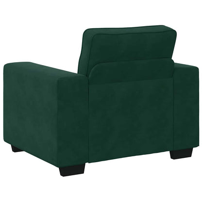 Set di Divani 3 pz con Cuscini Verde scuro in Velluto | homemem39