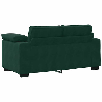Set di Divani 3 pz con Cuscini Verde scuro in Velluto | homemem39