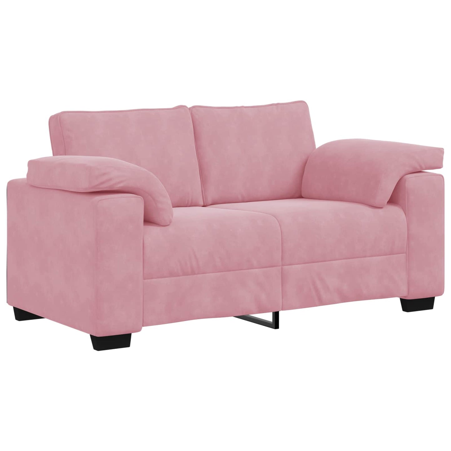 Set di Divani 3 pz con Cuscini rosa in Velluto