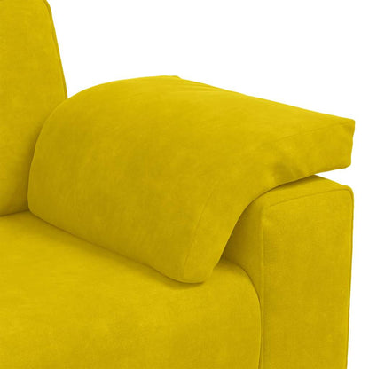 Set di Divani 3 pz con Cuscini giallo in Velluto - homemem39