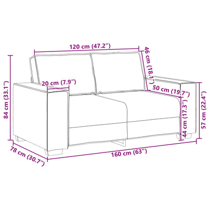 Divano 2 pcs Beige 220 x 80 x 84 cm Tessuto misto lino | homemem39