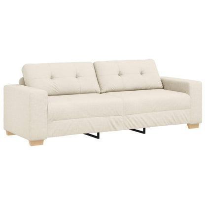 Divano 2 pcs Beige Tessuto misto lino