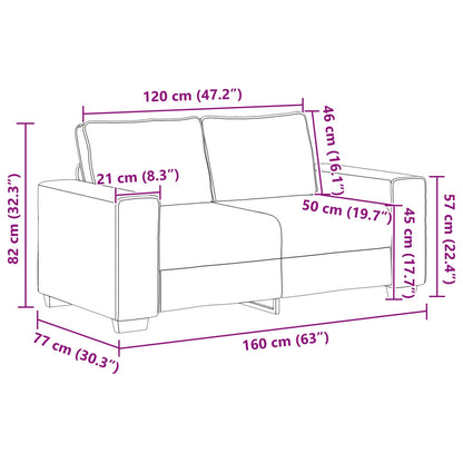 Divano 2 pcs Beige 221 x 80 x 82 cm Tessuto misto lino | homemem39