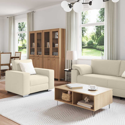 Divano 2 pcs Beige 219 x 80 x 82 cm Tessuto misto lino | homemem39