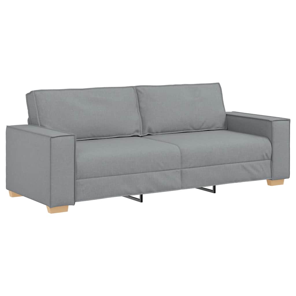 Set di Divani 2 pz con Cuscini Grigio Chiaro in Tessuto | homemem39
