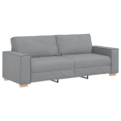 Set di Divani 2 pz con Cuscini Grigio Chiaro in Tessuto | homemem39