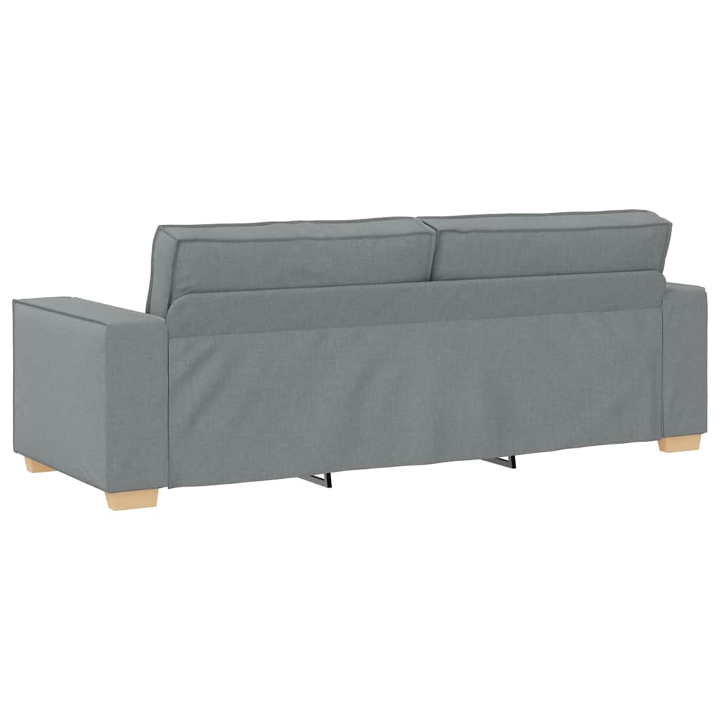 Set di Divani 2 pz con Cuscini Grigio Chiaro in Tessuto | homemem39