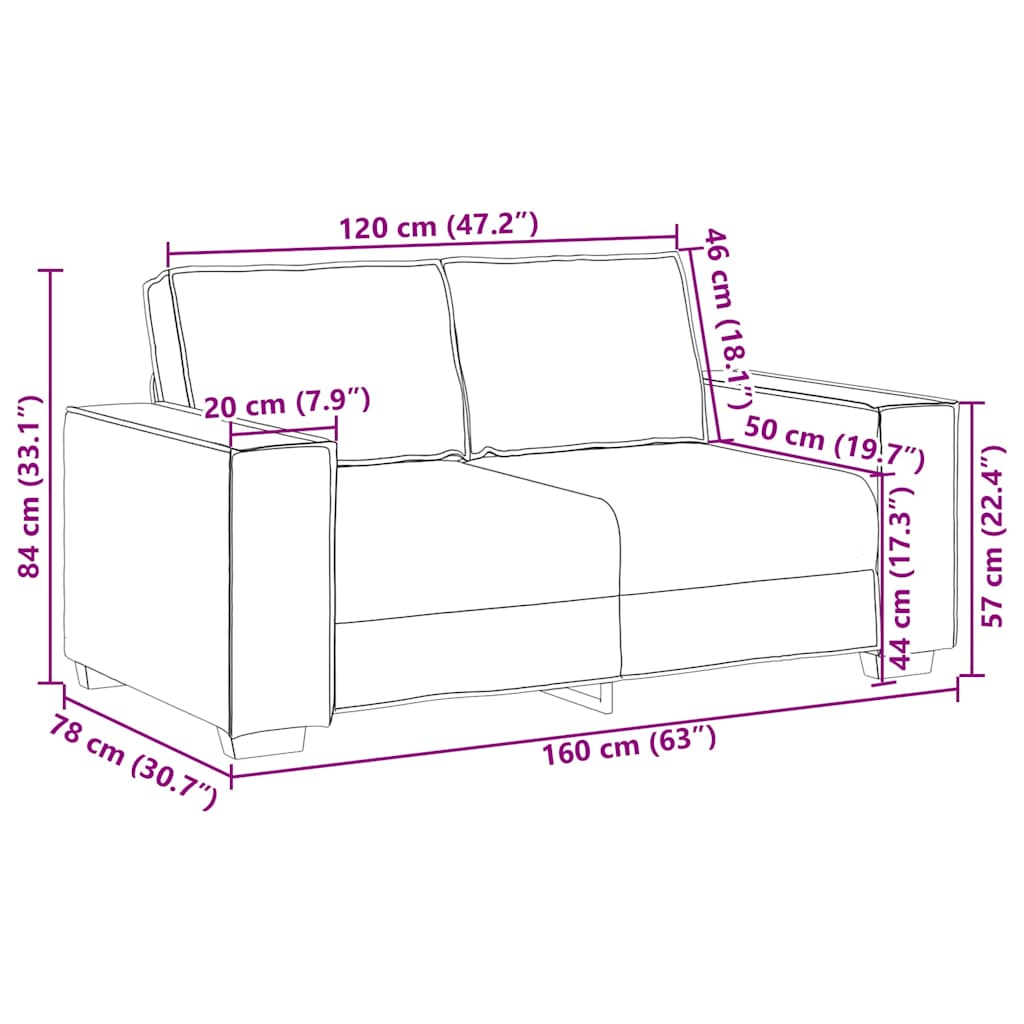 Set di Divani 2 pz con Cuscini Grigio Chiaro in Tessuto | homemem39