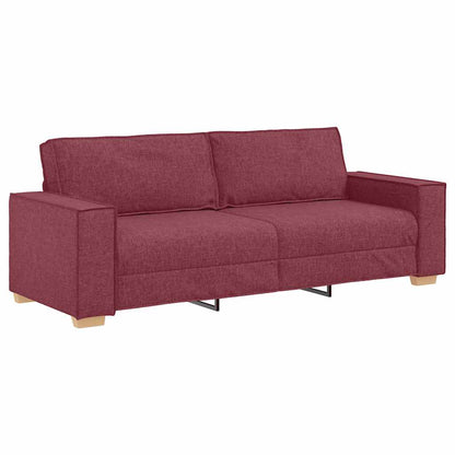 Set di Divani 2 pz con Cuscini Rosso Vino in Tessuto | homemem39
