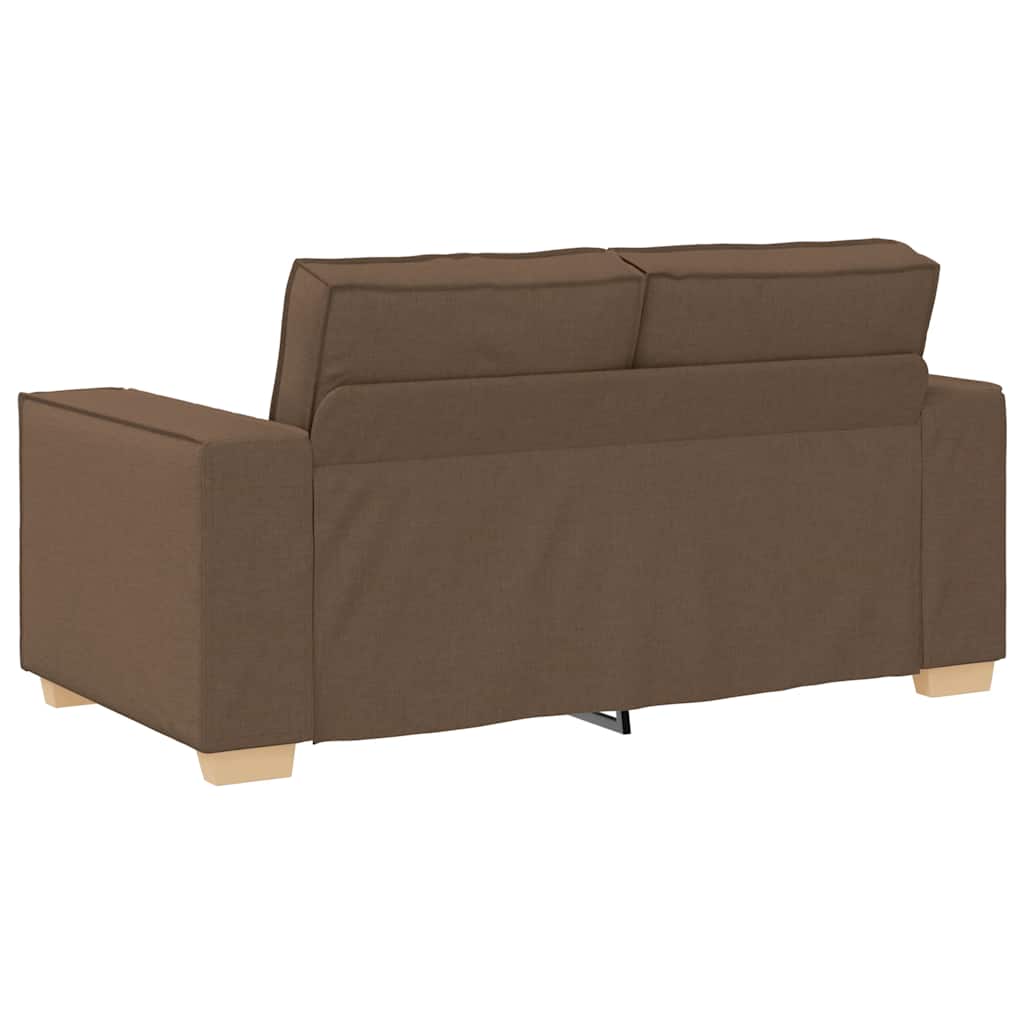 Set di Divani 2 pz con Cuscini Marrone in Tessuto | homemem39