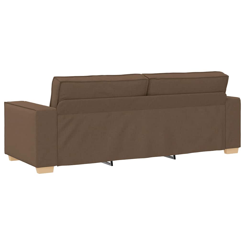 Set di Divani 2 pz con Cuscini Marrone in Tessuto | homemem39